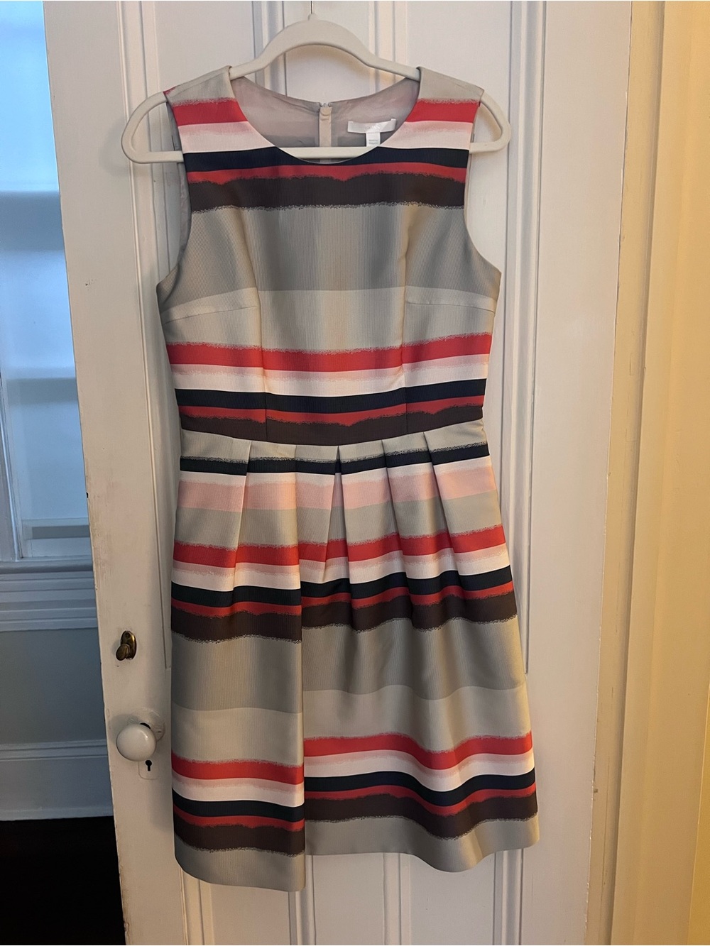 Hugo Boss Chic Jewel-Neck Dress in Grosgrain Fabric